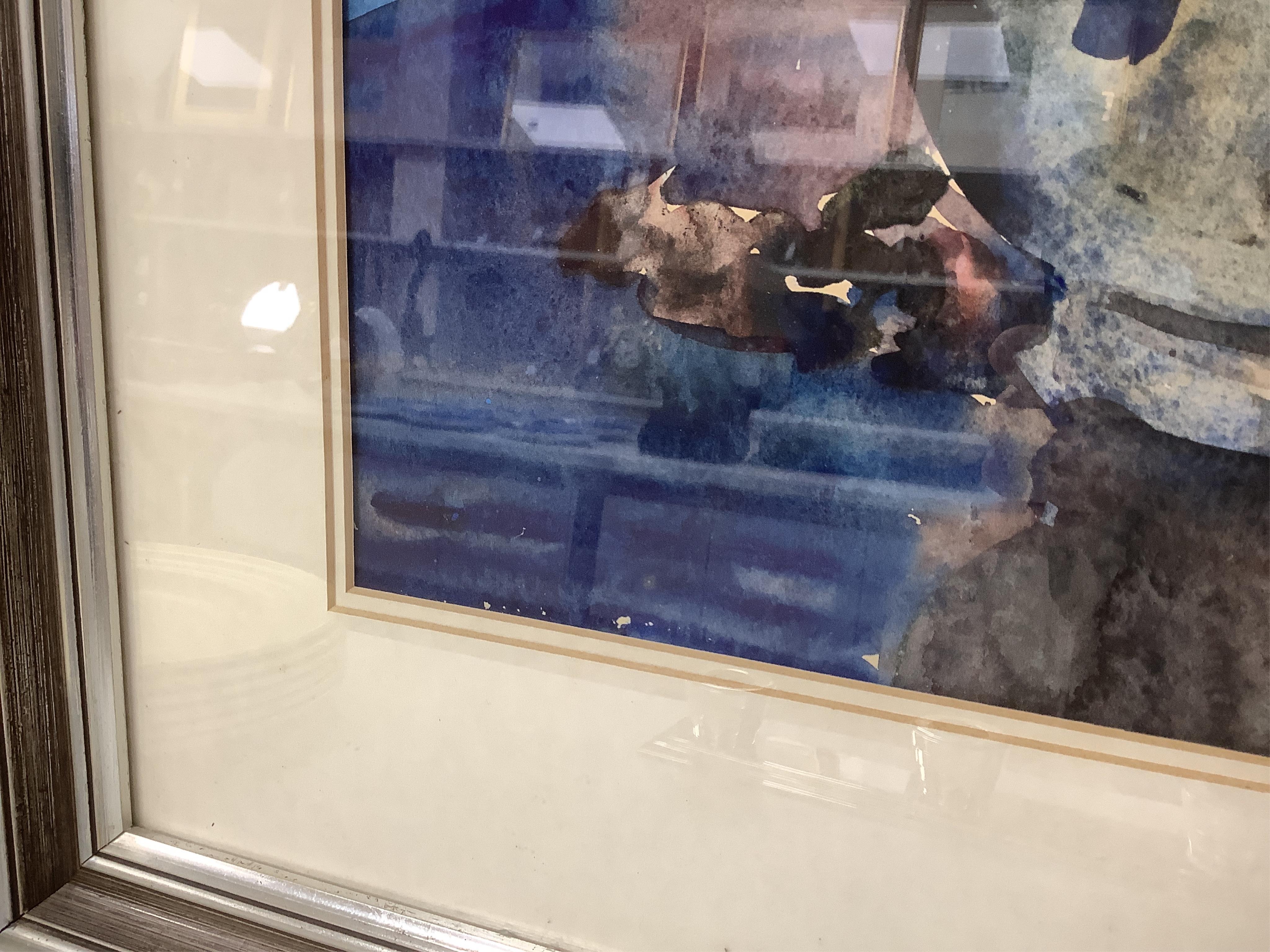 Australian school, still life of hydrangeas, indistinctly signed, watercolour, 59 x 45cm